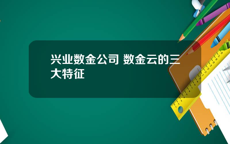 兴业数金公司 数金云的三大特征